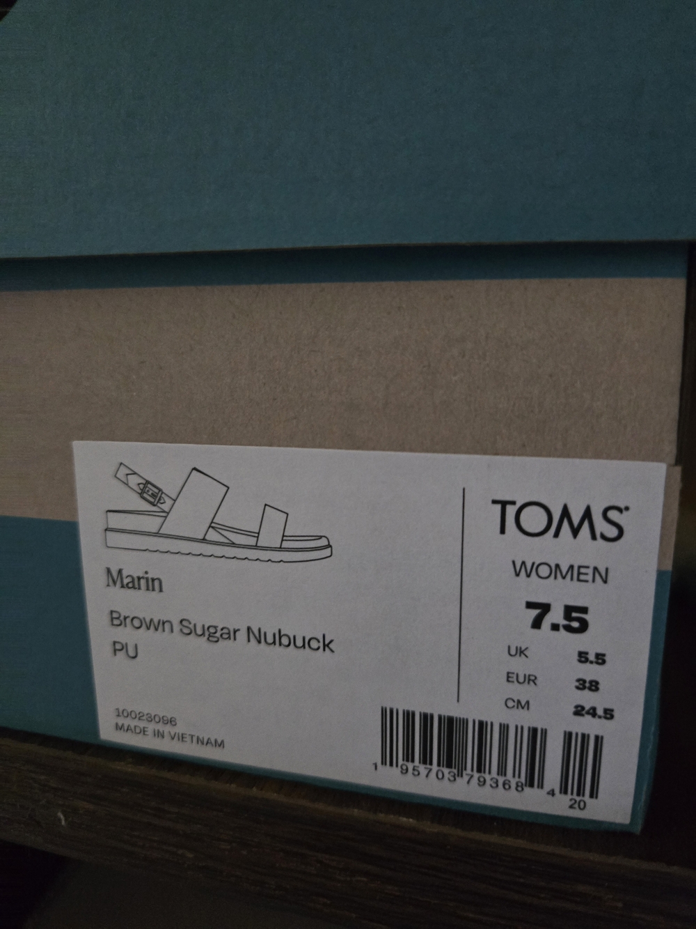 Toms Womens Brown Leather Slingback Sandals - Picture 3 of 3